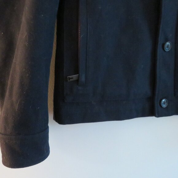 TED BAKER Huey Wool Blend Trim Fit Jacket in Navy Preppy Fall - Men's Size 3 / M - Picture 6 of 15